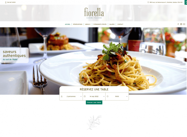 Fiorella Montreal Restaurant designed by Ocean Marketing